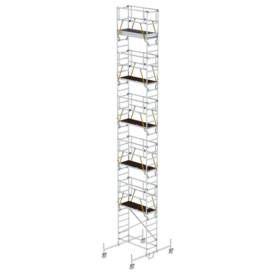 Rollgerüst SG mit Fahrbalken Plattformgröße 1,80 x 0,75 m Arbeitshöhe 9,74 m Rollgerüst SG mit Fahrbalken Plattformgröße 1,80 x 0,75 m Arbeitshöhe 9,74 m