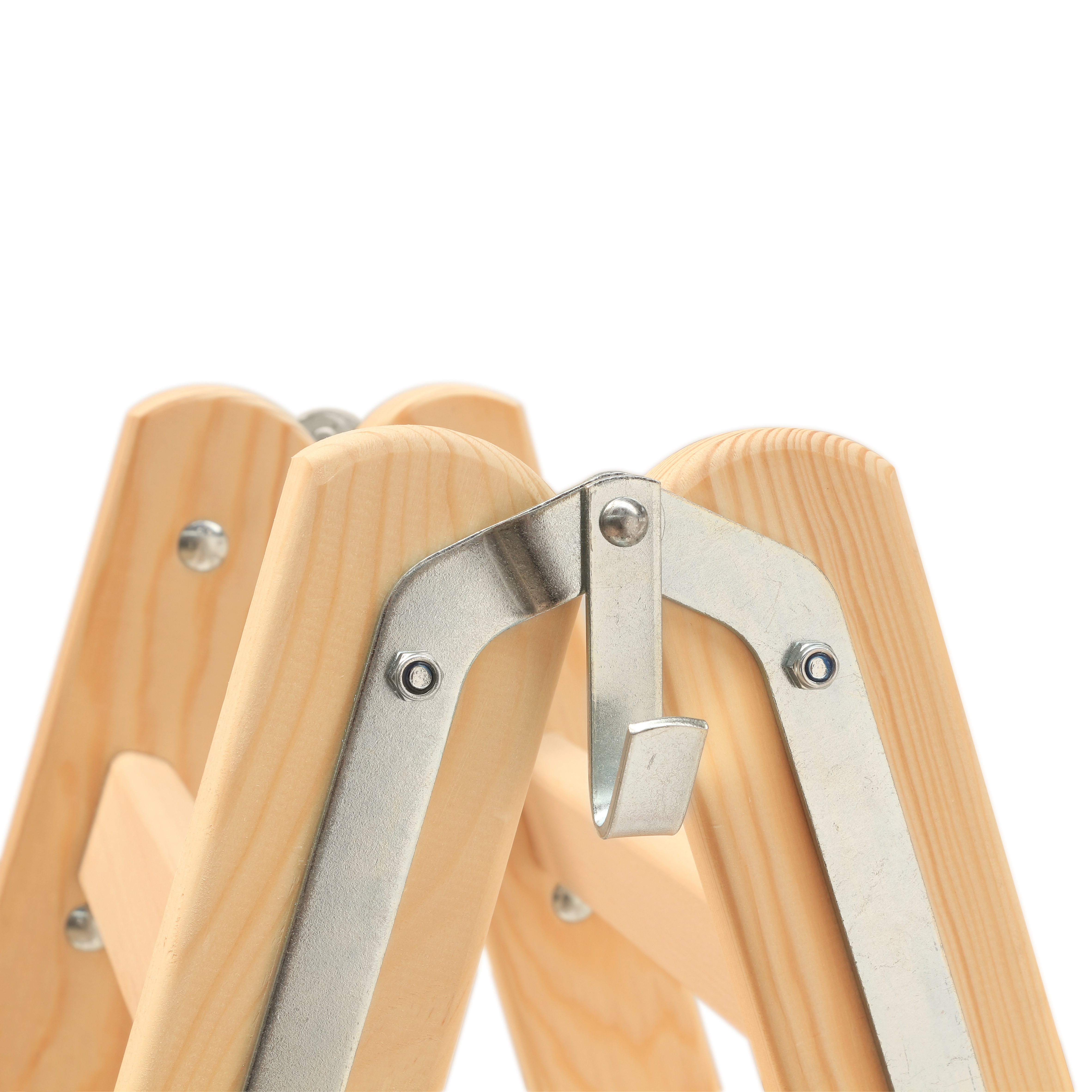 Holz-Sprossenstehleiter, beidseitig begehbar - 2x3 Sprossen