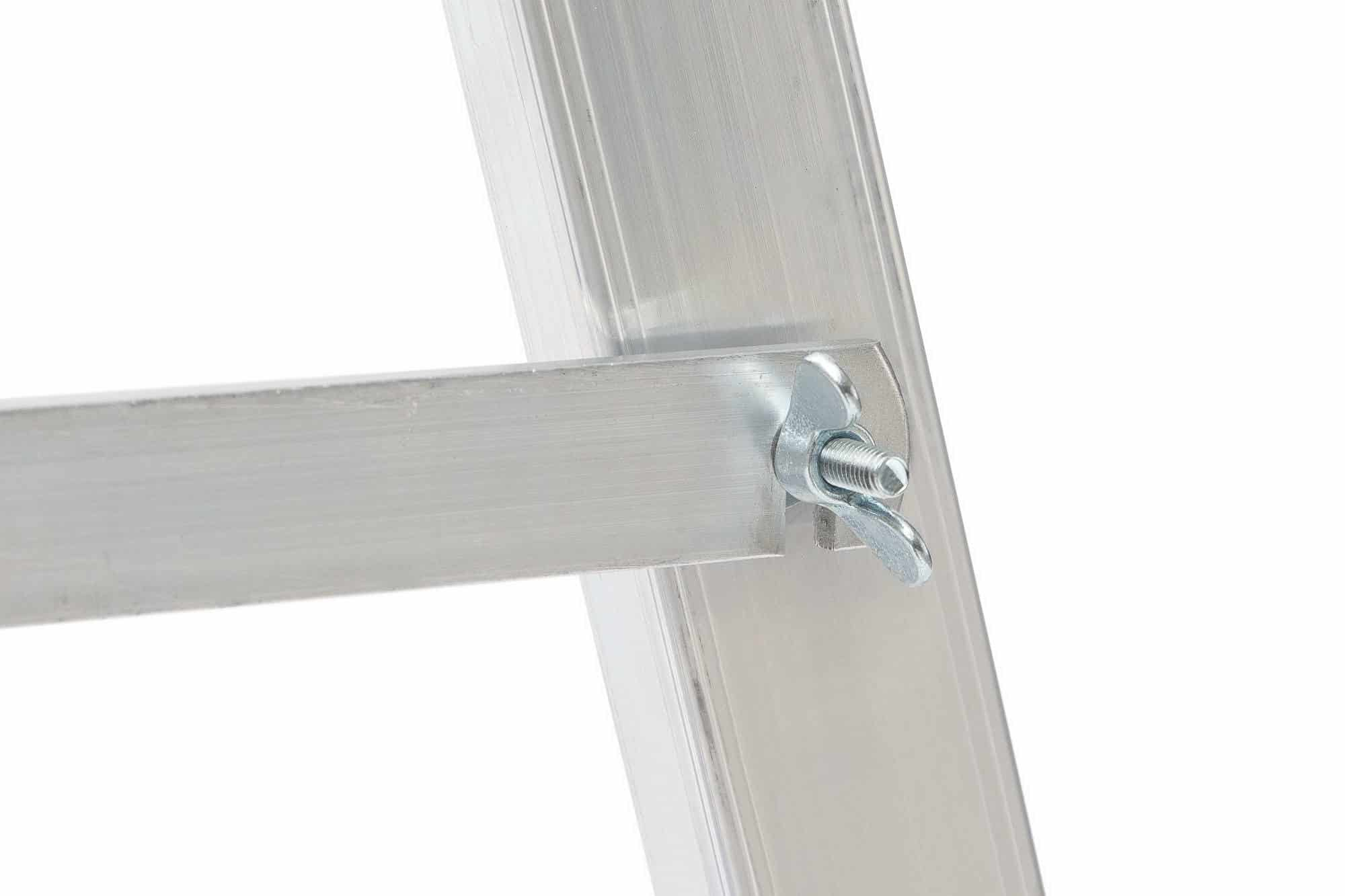 Stufenstehleiter mit Plattform und Rollen, einseitig begehbar - 6 Stufen