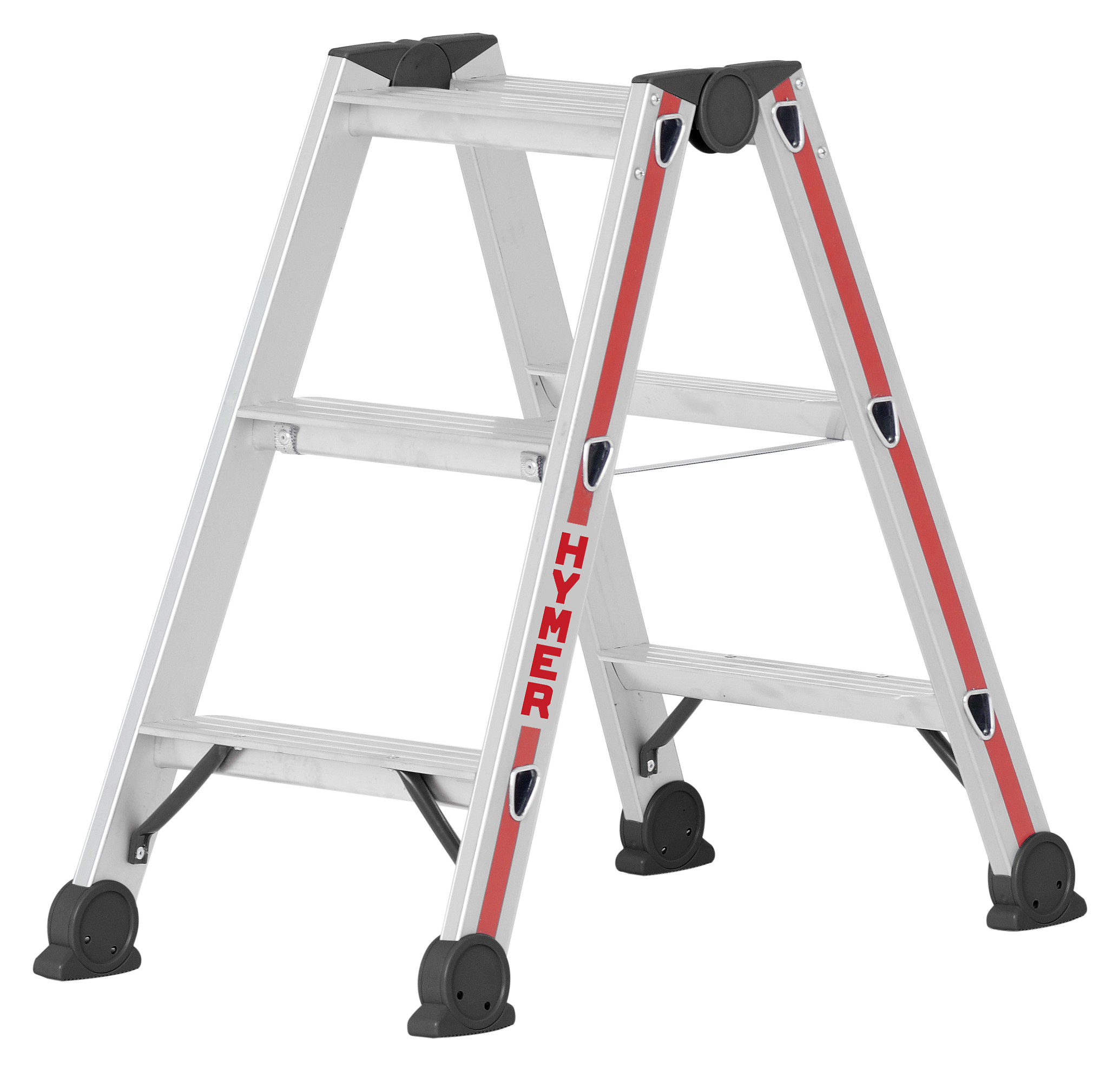 Stufenstehleiter, beidseitig begehbar - 2x3 Stufen