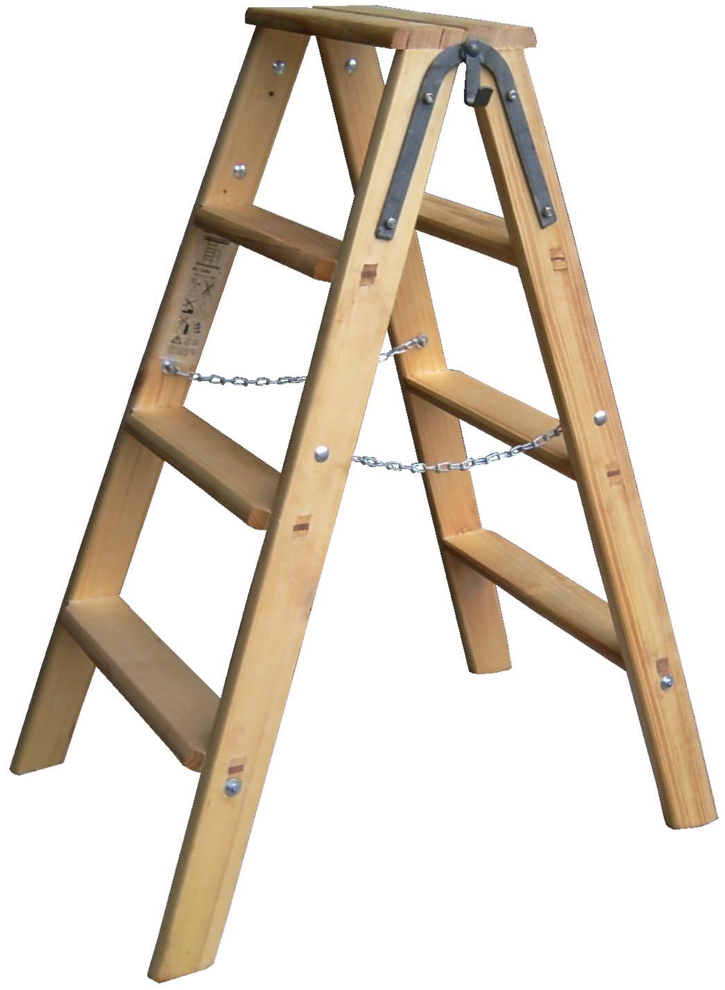 Stufenstehleiter "ohne Ohren", 2x3 Stufen, 0,80 m hoch