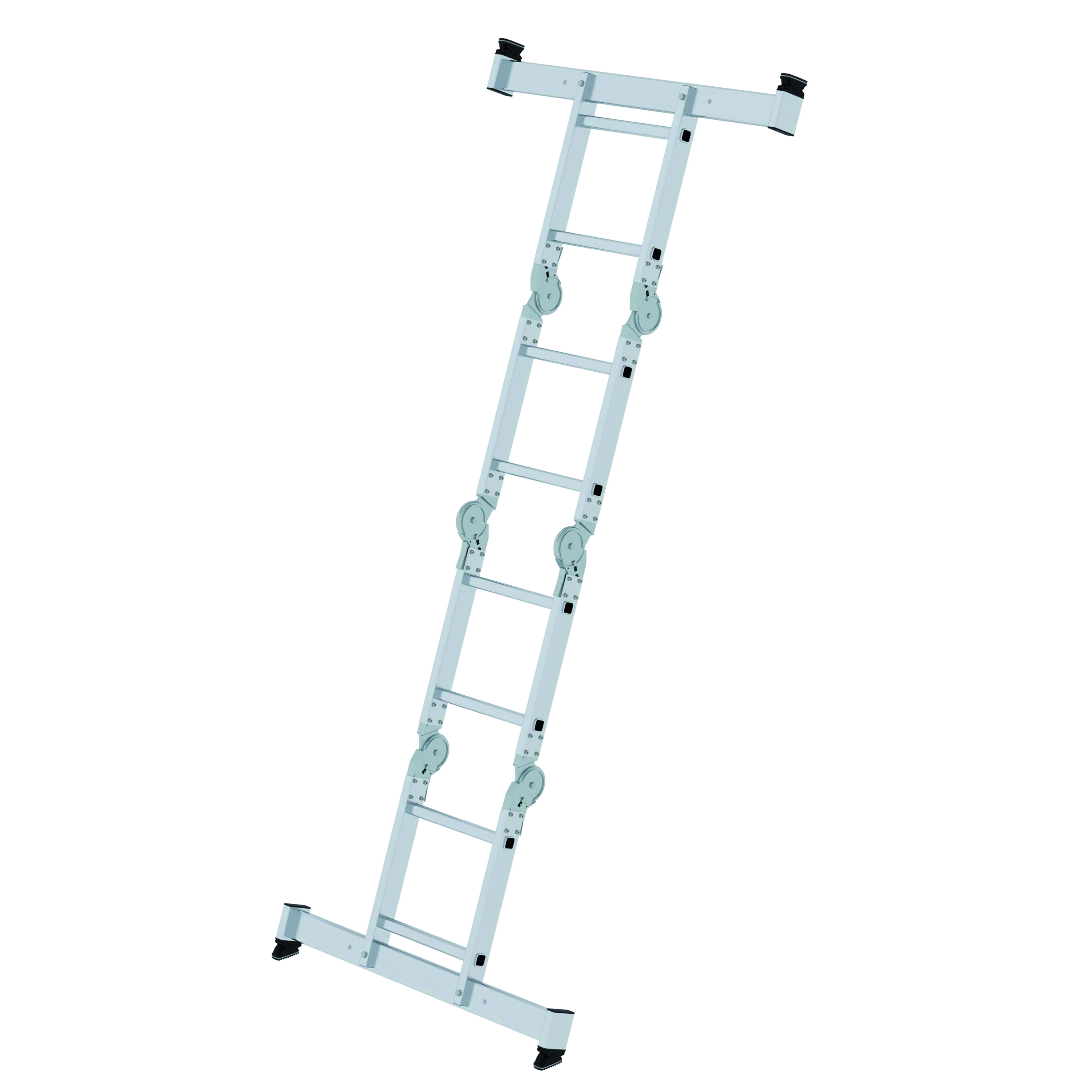 Vielzweckleiter 4-teilig mit nivello®-Traverse Vielzweckleiter 4-teilig mit nivello®-Traverse - 2x2+2x3 Sprossen