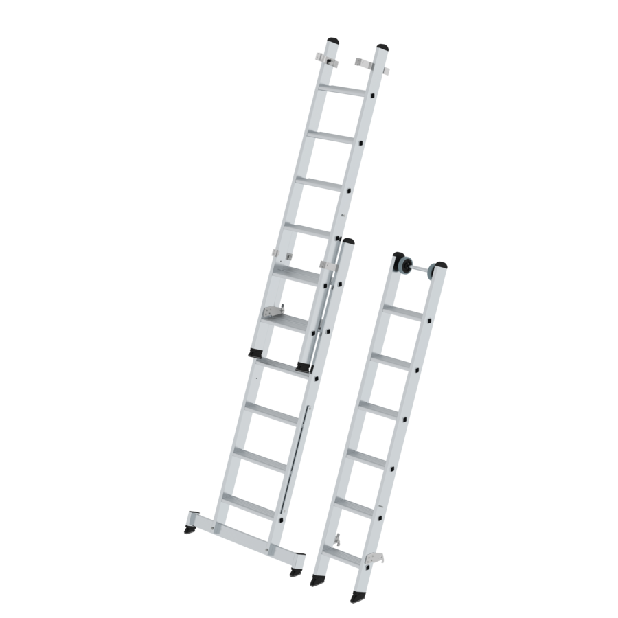 Stufen-Mehrzweckleiter 3-teilig mit nivello®-Traverse, 3x8 Stufen Stufen-Mehrzweckleiter 3-teilig mit nivello®-Traverse, 3x8 Stufen