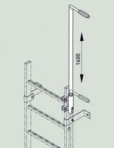 Einstieghilfe mit Schutzgriff, für Leiterholm, Stahl verzinkt 