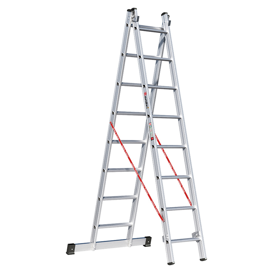 PREMIUM line Alu-Mehrzweckleiter, 2-teilig, 2 x 8 Sprossen PREMIUM line Alu-Mehrzweckleiter, 2-teilig, 2 x 8 Sprossen