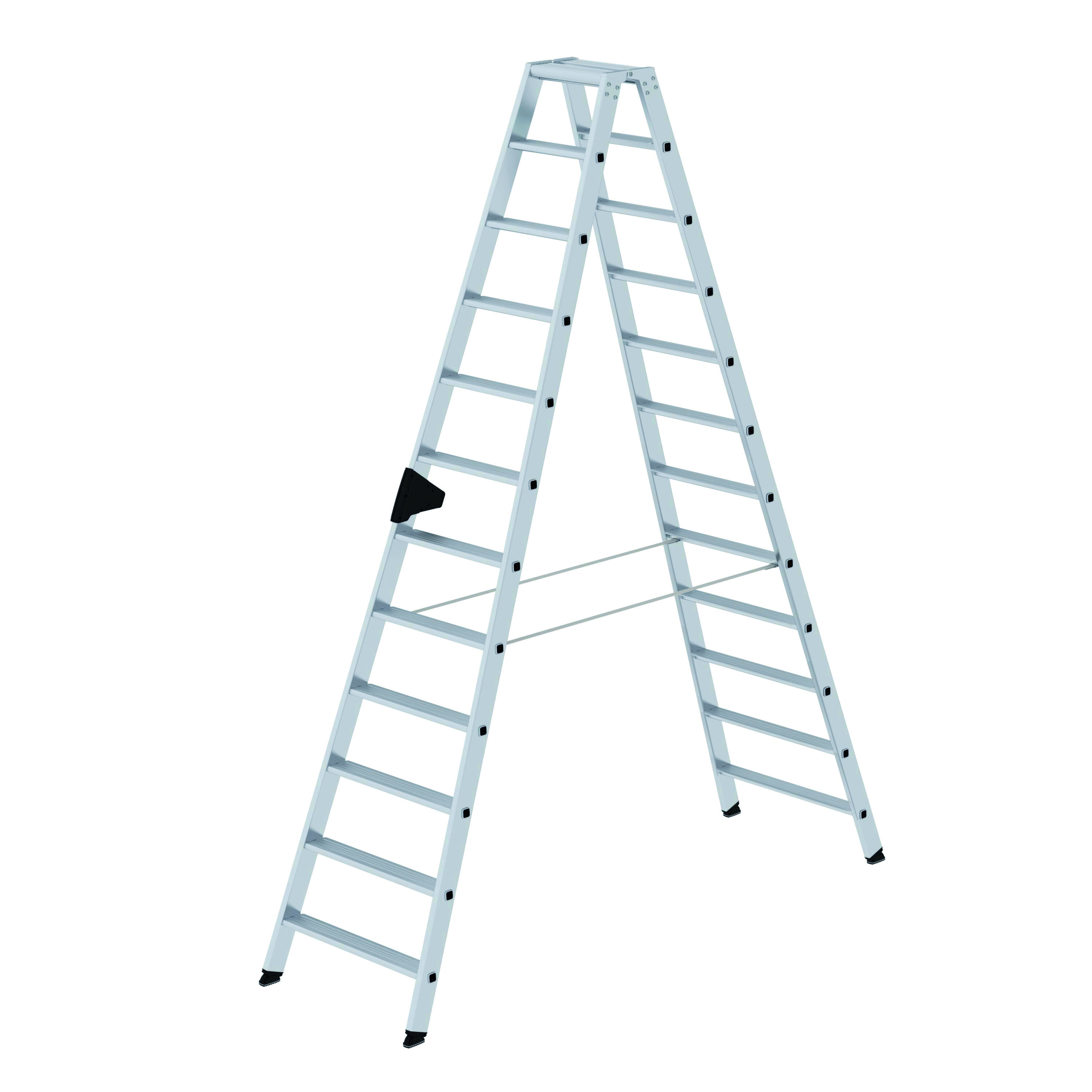 Stufen-Stehleiter beidseitig begehbar, 2x12 Stufen Stufen-Stehleiter, beidseitig begehbar, 2x3 Stufen
