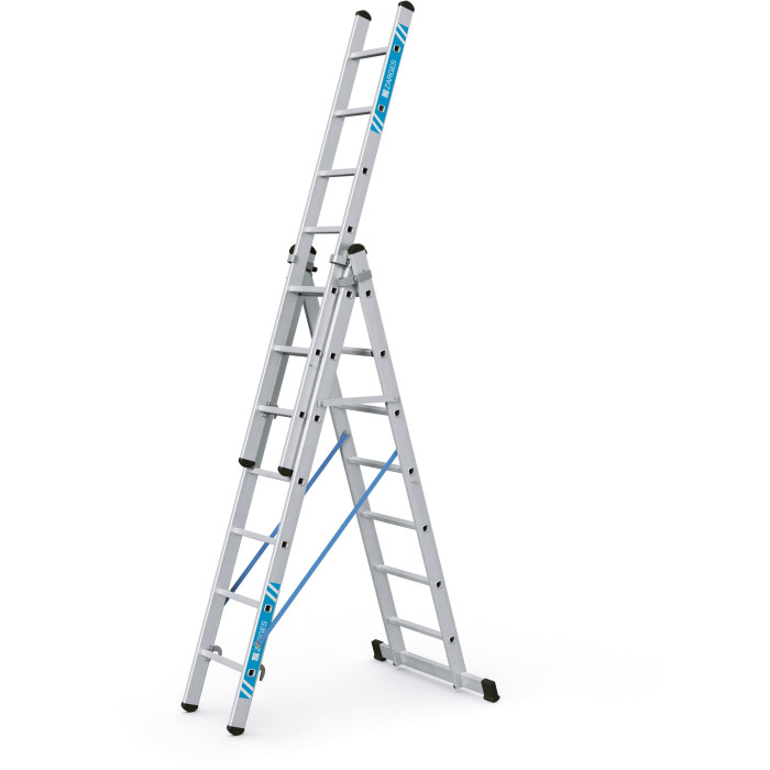 Skymaster X, Gebördelte Mehrzweckleiter, 3-teilig, 3x9 Sprossen
