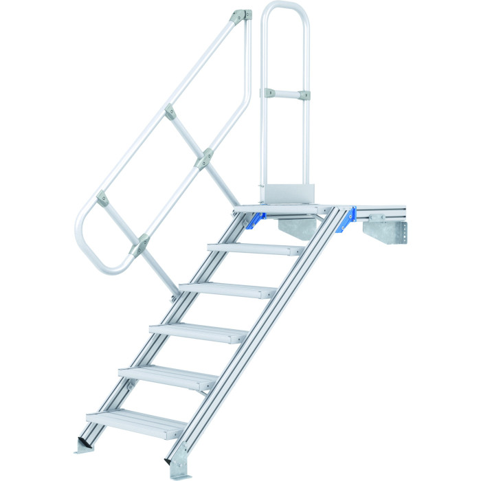 Podesttreppe, Neigung 60°, Stufenbreite 800 mm, 5 Stufen