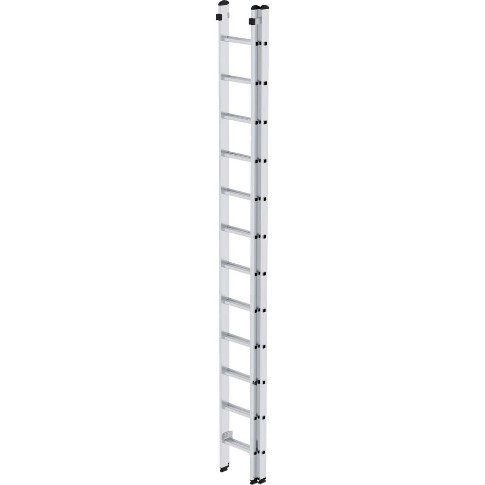 Aluminium-Schiebeleiter 2-teilig, ohne Traverse, 2x6 Sprossen