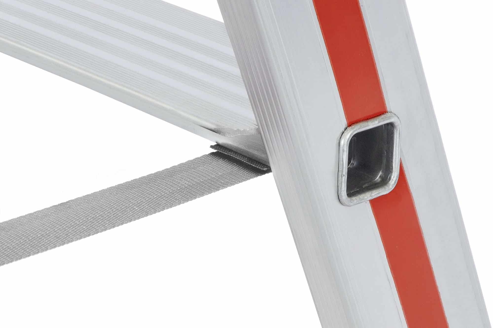 Stufenstehleiter mit Plattform und Rollen, einseitig begehbar - 6 Stufen