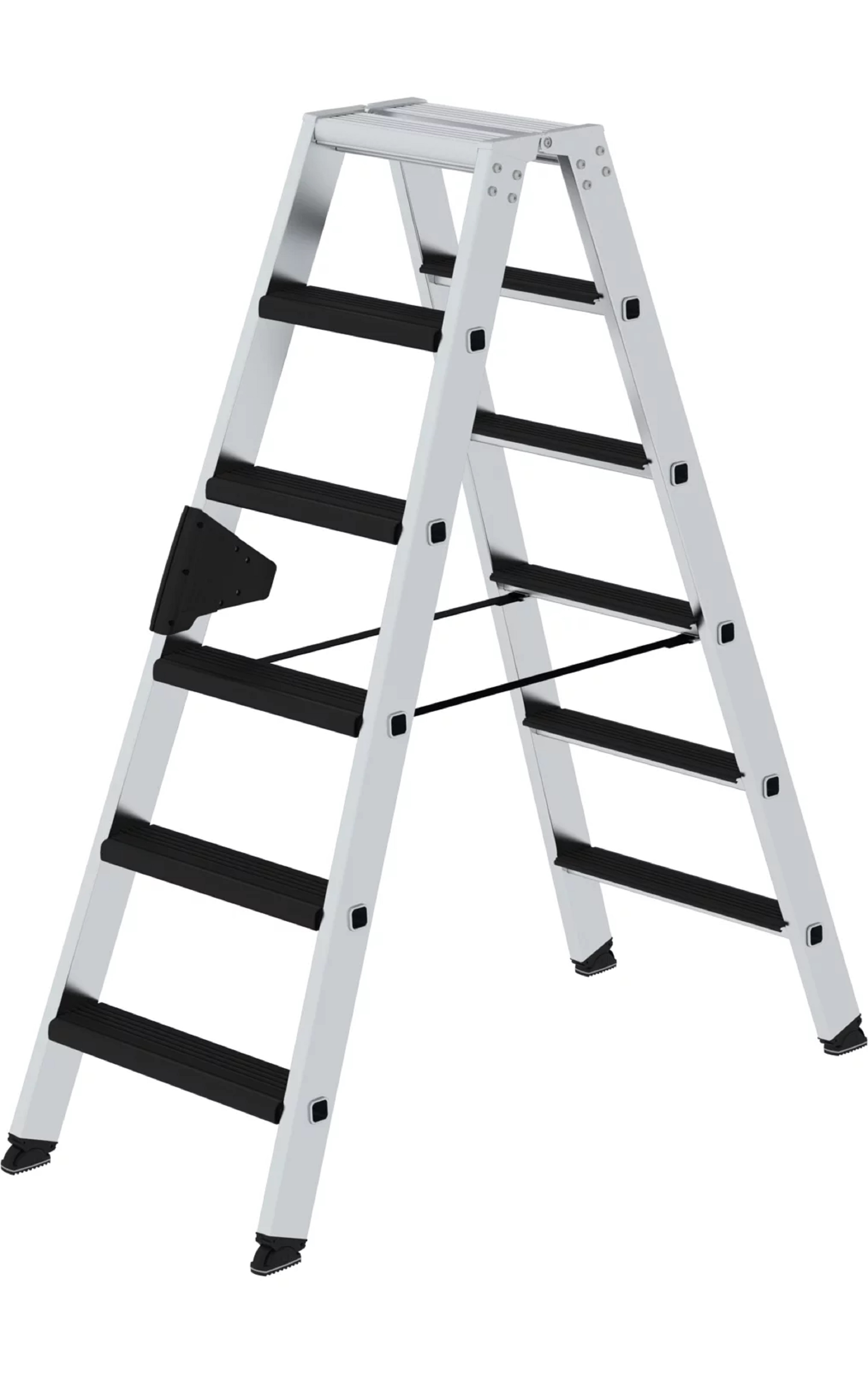 Stufen-Stehleiter beidseitig begehbar mit  relax step, 2x3 Stufen