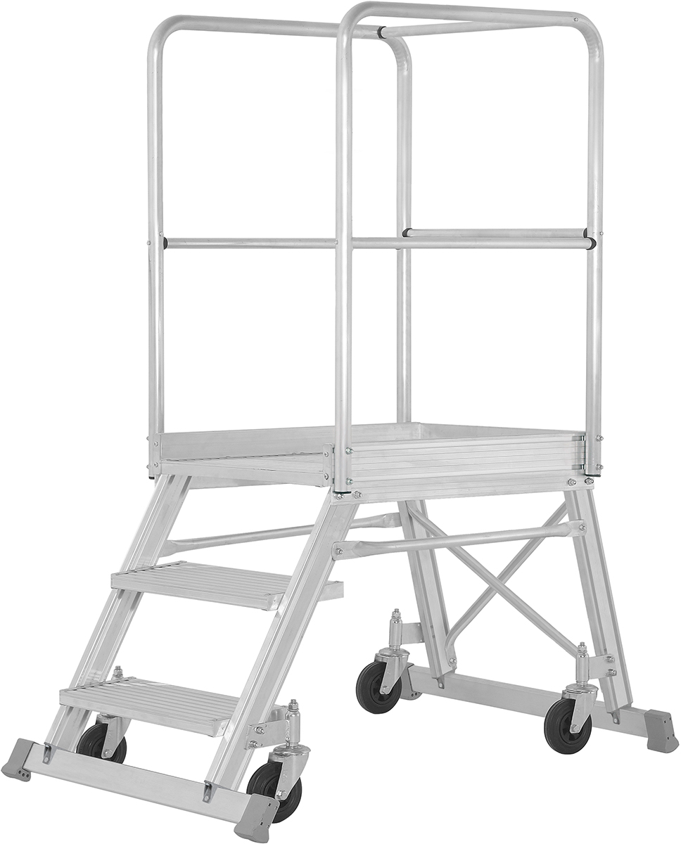 Podesttreppe fahrbar, einseitig begehbar - 3 Stufen