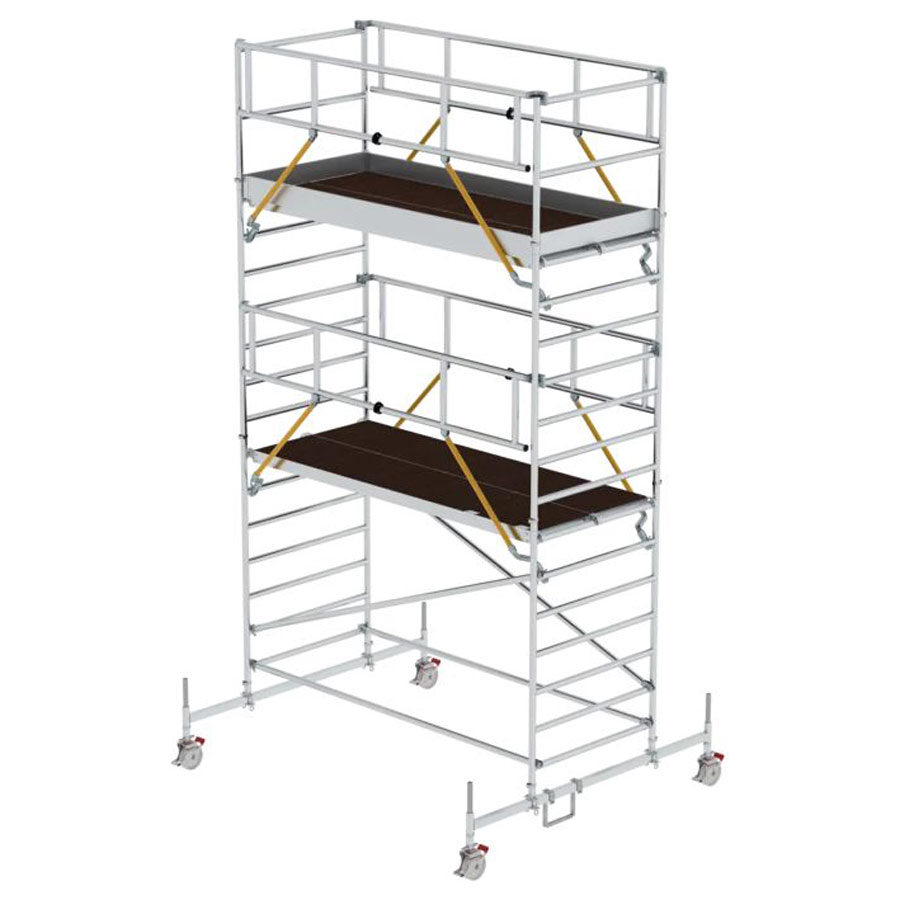 Rollgerüst SG mit Fahrbalken und Doppel-Plattform 3,00 x 1,35 m, Arbeitshöhe 4,51 m Rollgerüst SG mit Fahrbalken und Doppel-Plattform 3,00 x 1,35 m, Arbeitshöhe 4,51 m