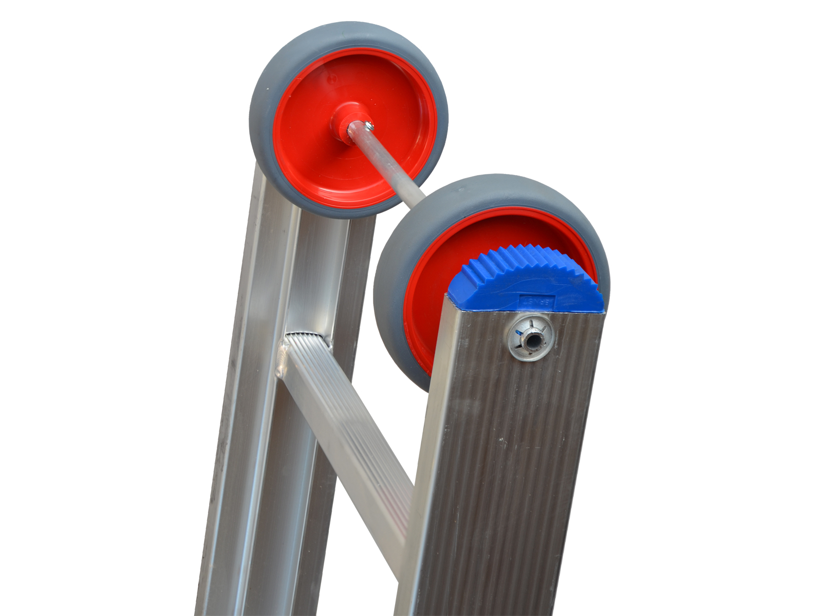 Seilzugleiter Industrieausführung, 2-teilig geschweißt 2x14 Sprossen/Stufen