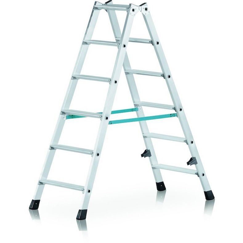 Nova B, Gebördelte Stufen-Stehleiter Nova B, Gebördelte Stufen-Stehleiter, beidseitig begehbar, 2x3 Stufen