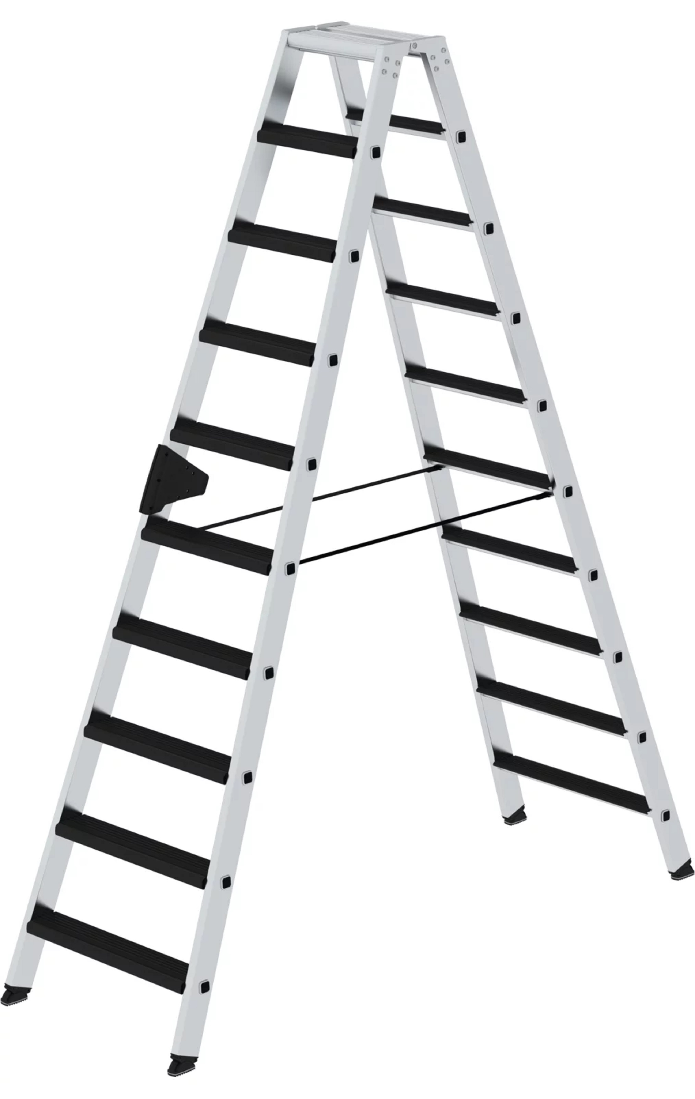 Stufen-Stehleiter beidseitig begehbar mit  relax step, 2x3 Stufen