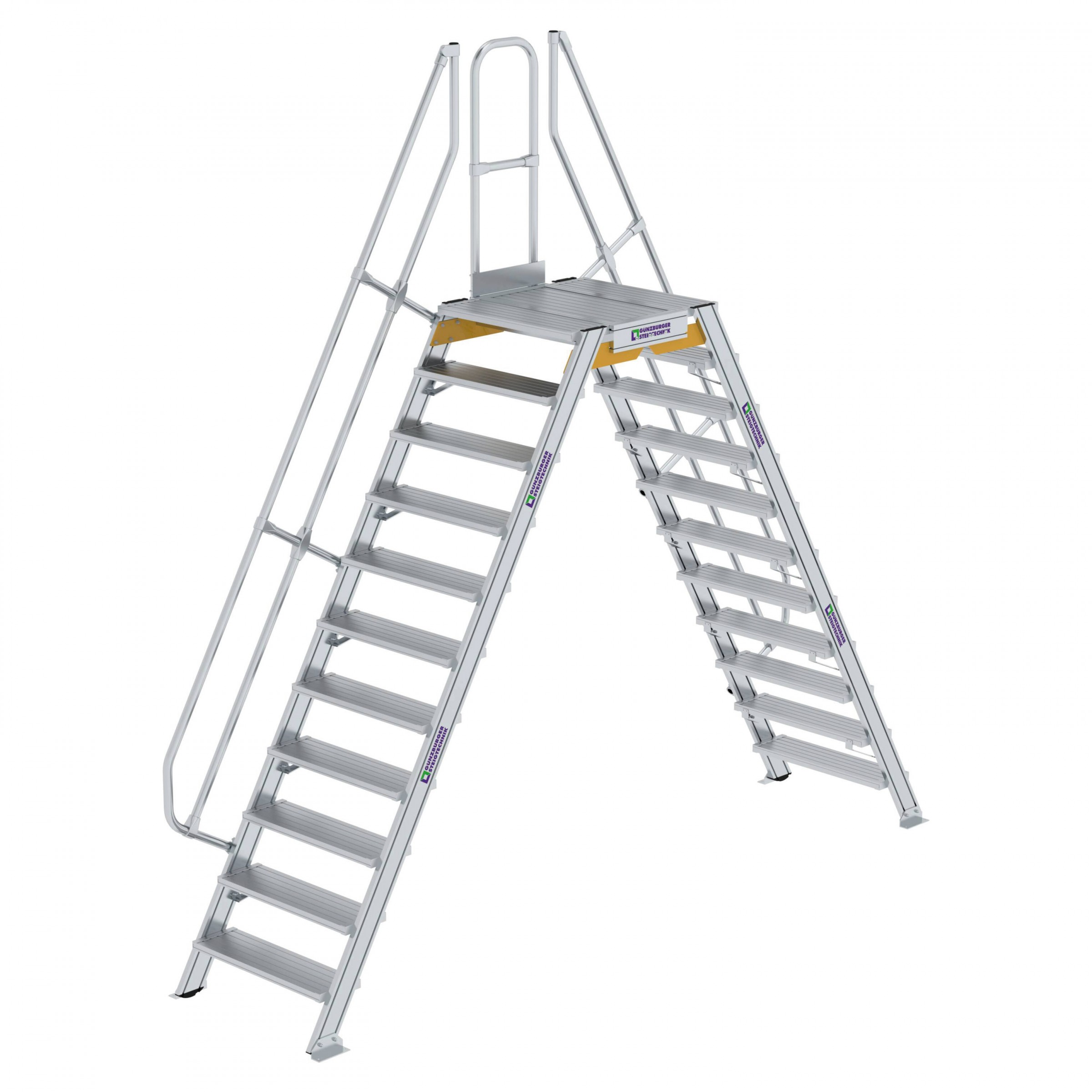Aluminium-Überstieg 60°, Stufenbreite 800 mm, 3 Stufen Aluminium-Überstieg 60°, Stufenbreite 800 mm, 3 Stufen