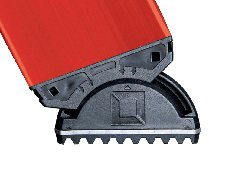 nivello Leiterschuh Stufen-Stehleiter, beidseitig begehbar GFK/Alu, 2x4 Stufen
