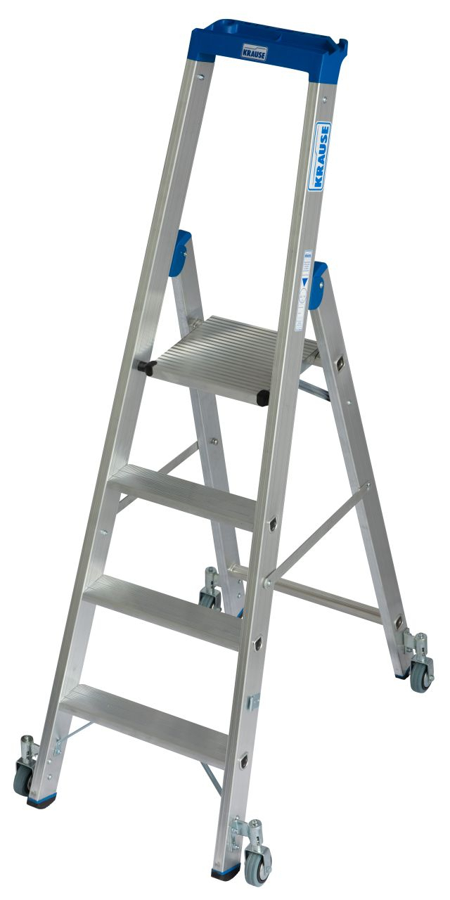 Stabilo Stufen-Stehleiter, fahrbar , 4 Stufen Stabilo Stufen-Stehleiter, fahrbar 6 Stufen