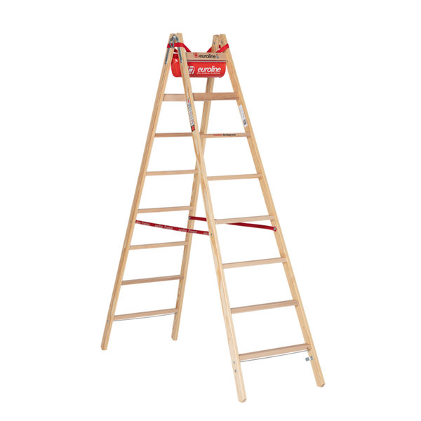Holz-Sprossenstehleiter, 2 x 3 Sprossen