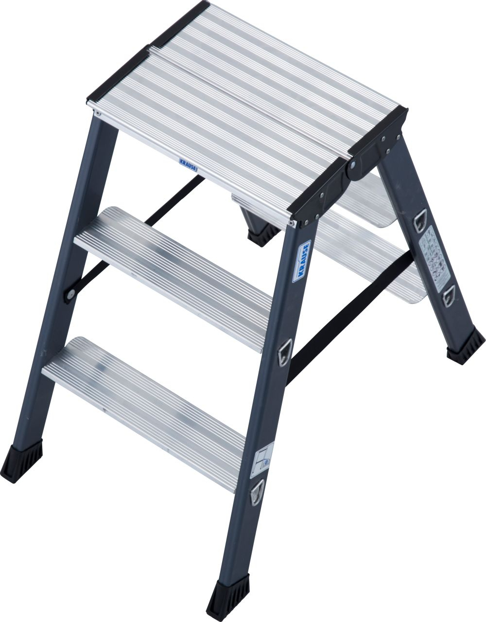Monto Stufen-Doppelleiter SePro D eloxiert 2x7 Stufen