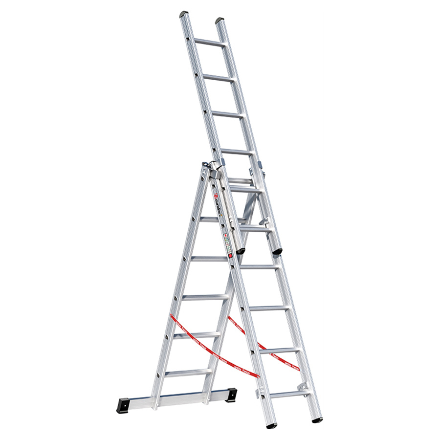 PREMIUM line Alu-Mehrzweckleiter, 3-teilig, 3 x 6 Sprossen