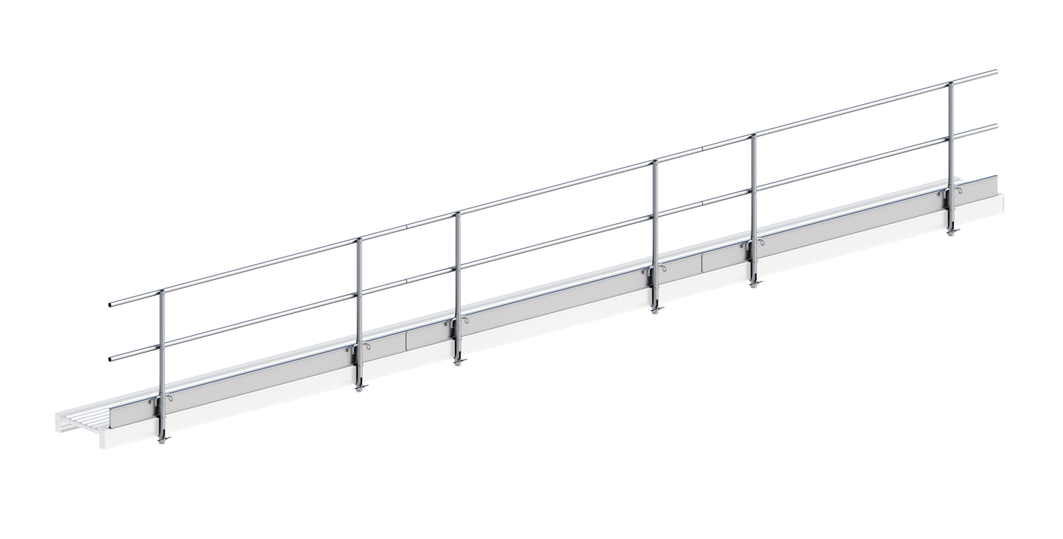 Seitenschutz für Alu-Steg 600 Seitenschutz für Alu-Steg 600, 3,18 m