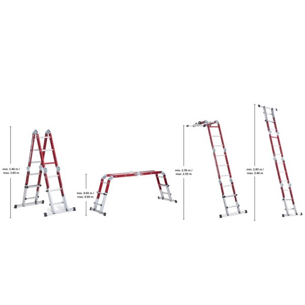 Varitrex Do-it-All Vielzweckleiter, 2 x 3 / 2 x 2 Sprossen Varitrex Do-it-All Vielzweckleiter, 2 x 3 / 2 x 2 Sprossen