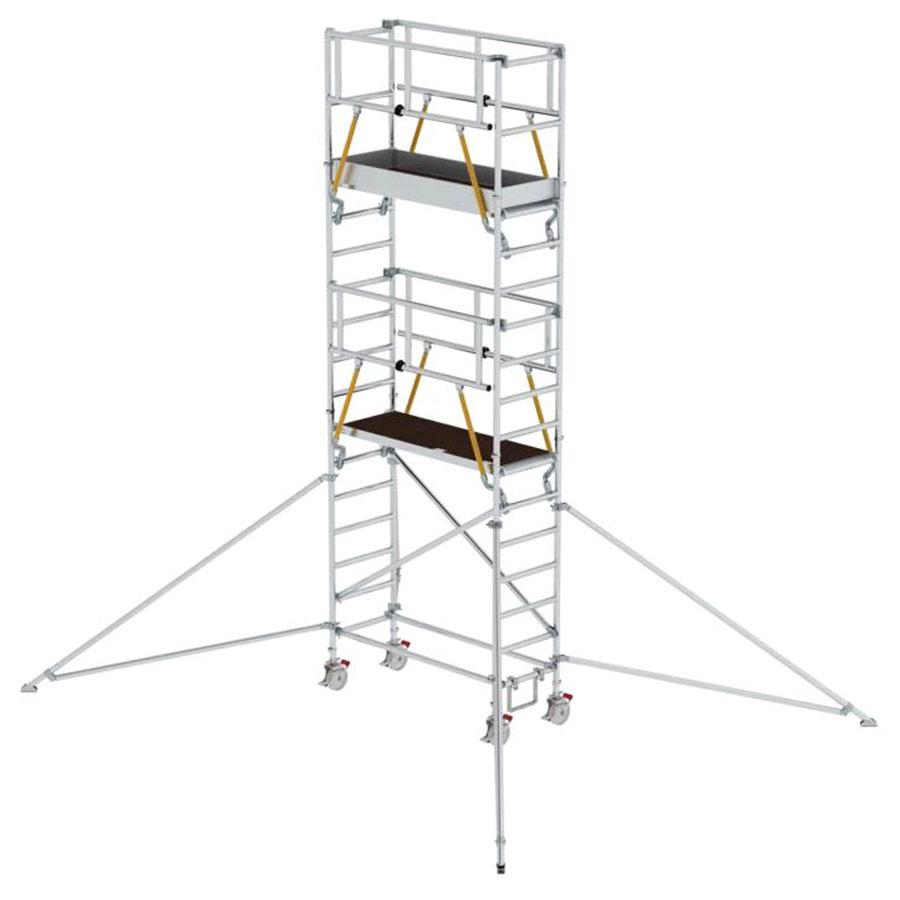 Aluminium-Klappgerüst SG mit Ausleger, Gerüstgröße 1,80 x 0,75 m, Arbeitshöhe 6,04 m Aluminium-Klappgerüst SG, Gerüstgröße 1,80 x 0,75 m, Arbeitshöhe 4,08 m