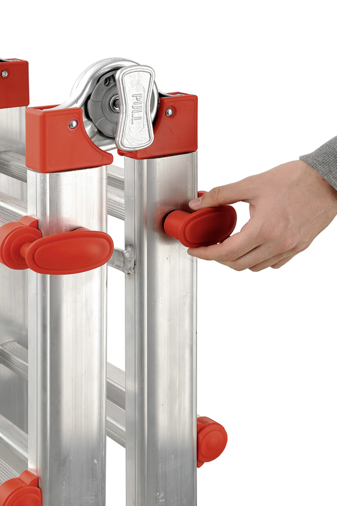 Hailo MTL - Aluminium-Multifunktions-Teleskopleiter - 4x6 Sprossen M80 Multifunktions-Teleskopleiter - 4x6 Sprossen