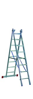 Mehrzweckleitern Heimwerkerausführung, 3-teilig - 3 x 7 Sprossen, mit Traverse Mehrzweckleitern Heimwerkerausführung, 3-teilig - 3 x 7 Sprossen, mit Traverse