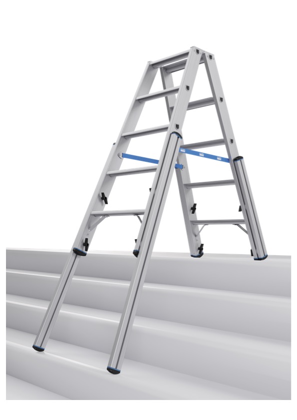STABILO Teleskop-Stufen-DoppelLeiter, 2x5 Stufen STABILO Teleskop-Stufen-DoppelLeiter, 2x5 Stufen