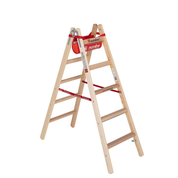 Holz-Sprossenstehleiter, 2 x 3 Sprossen