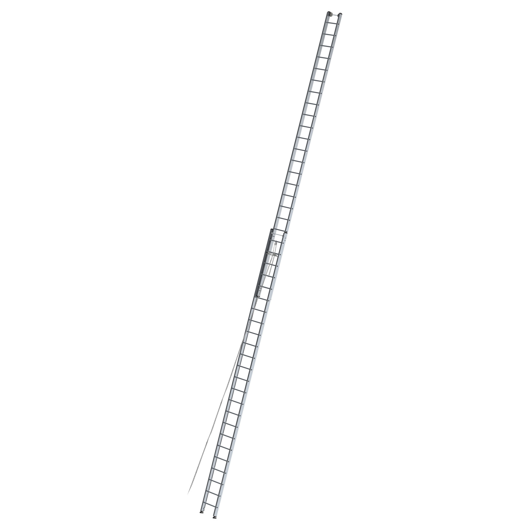Aluminium-Seilzugleiter 2-teilig, 2x24 Sprossen Aluminium-Seilzugleiter 2-teilig - 2x14 Sprossen