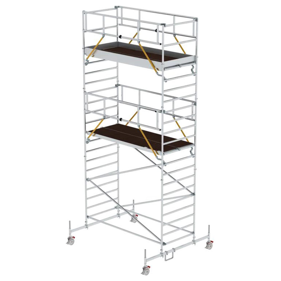 Rollgerüst SG mit Fahrbalken und Doppel-Plattform 3,00 x 1,35 m, Arbeitshöhe 4,51 m Rollgerüst SG mit Fahrbalken und Doppel-Plattform 3,00 x 1,35 m, Arbeitshöhe 4,51 m
