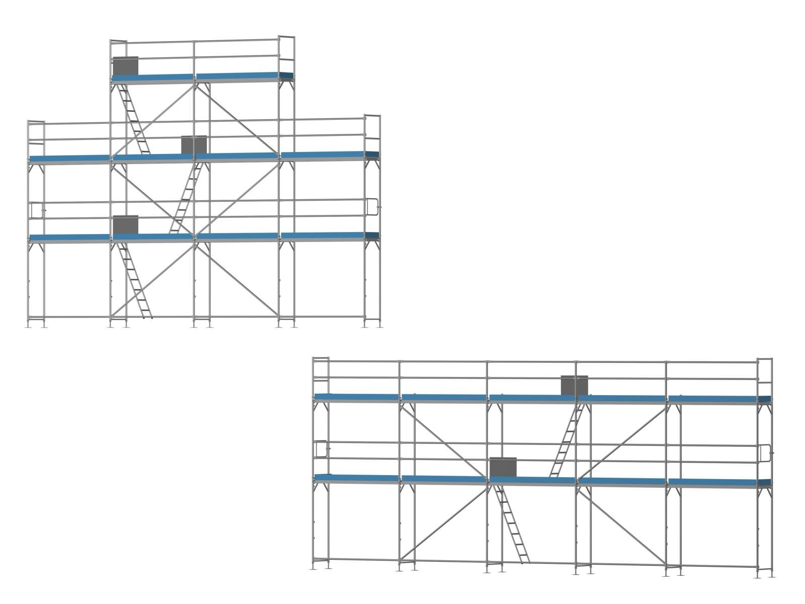 Giebelgerüst klein PLUS Komplett - 2,5 m Felder