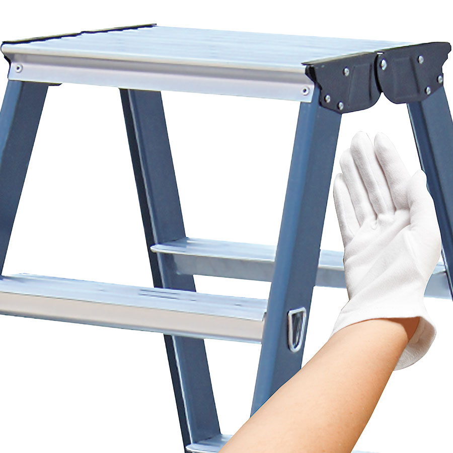 Monto Stufen-Doppelleiter SePro D eloxiert 2x7 Stufen