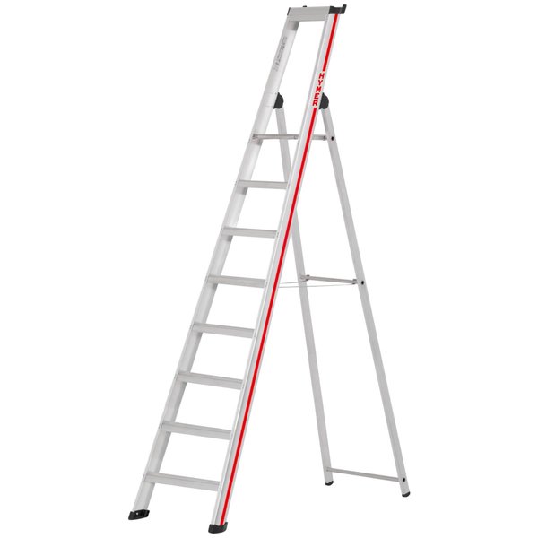 Stufenstehleiter mit Plattform, einseitig begehbar - 8 Stufen