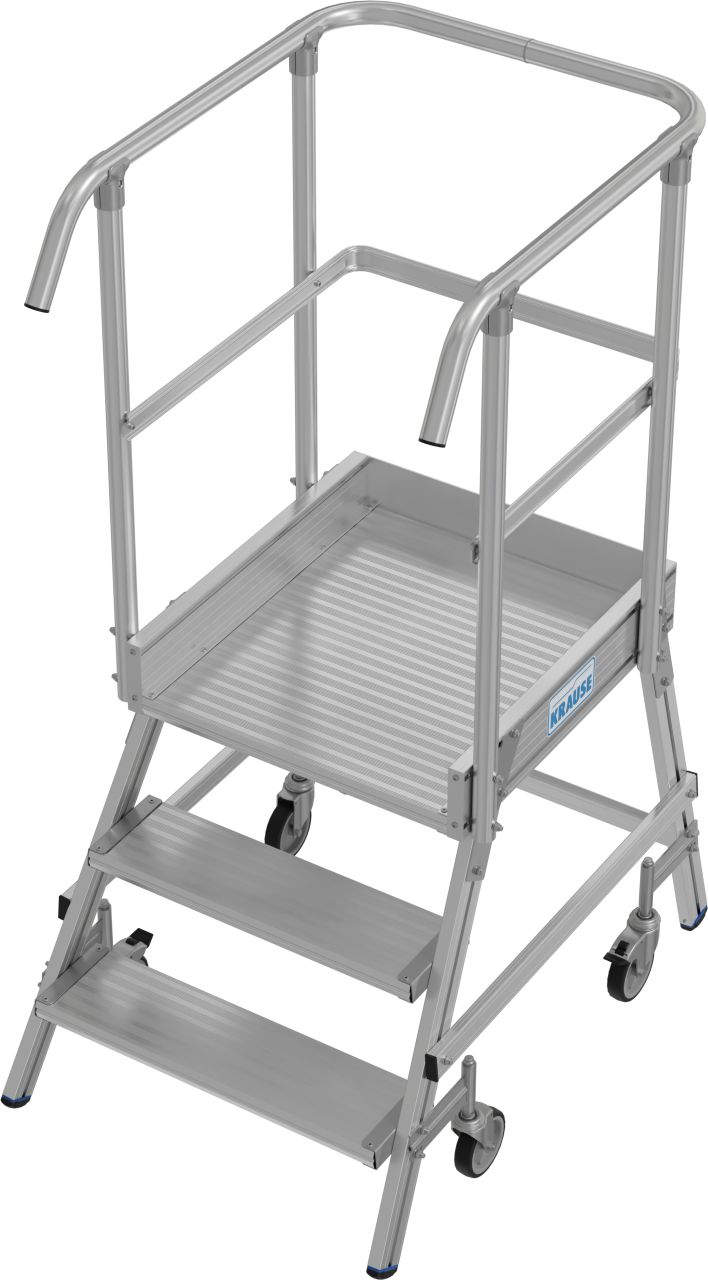 STABILO PodestLeiter fahrbar, einseitig begehbar, 3 Stufen inklusive Plattform STABILO PodestLeiter fahrbar, einseitig begehbar, 3 Stufen inklusive Plattform