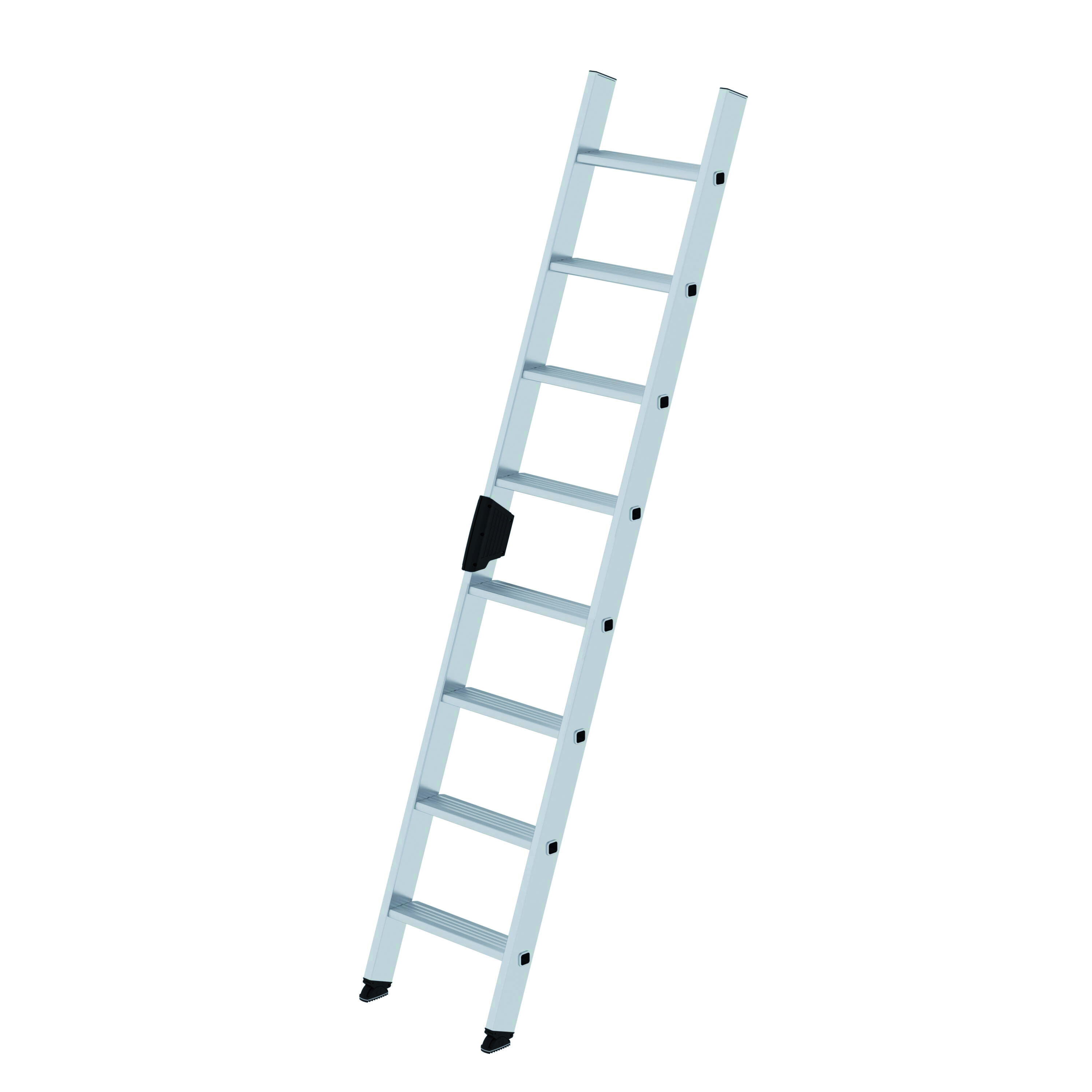 Abb. mit 8 Stufen Stufen-Anlegeleiter ohne Traverse, 6 Stufen