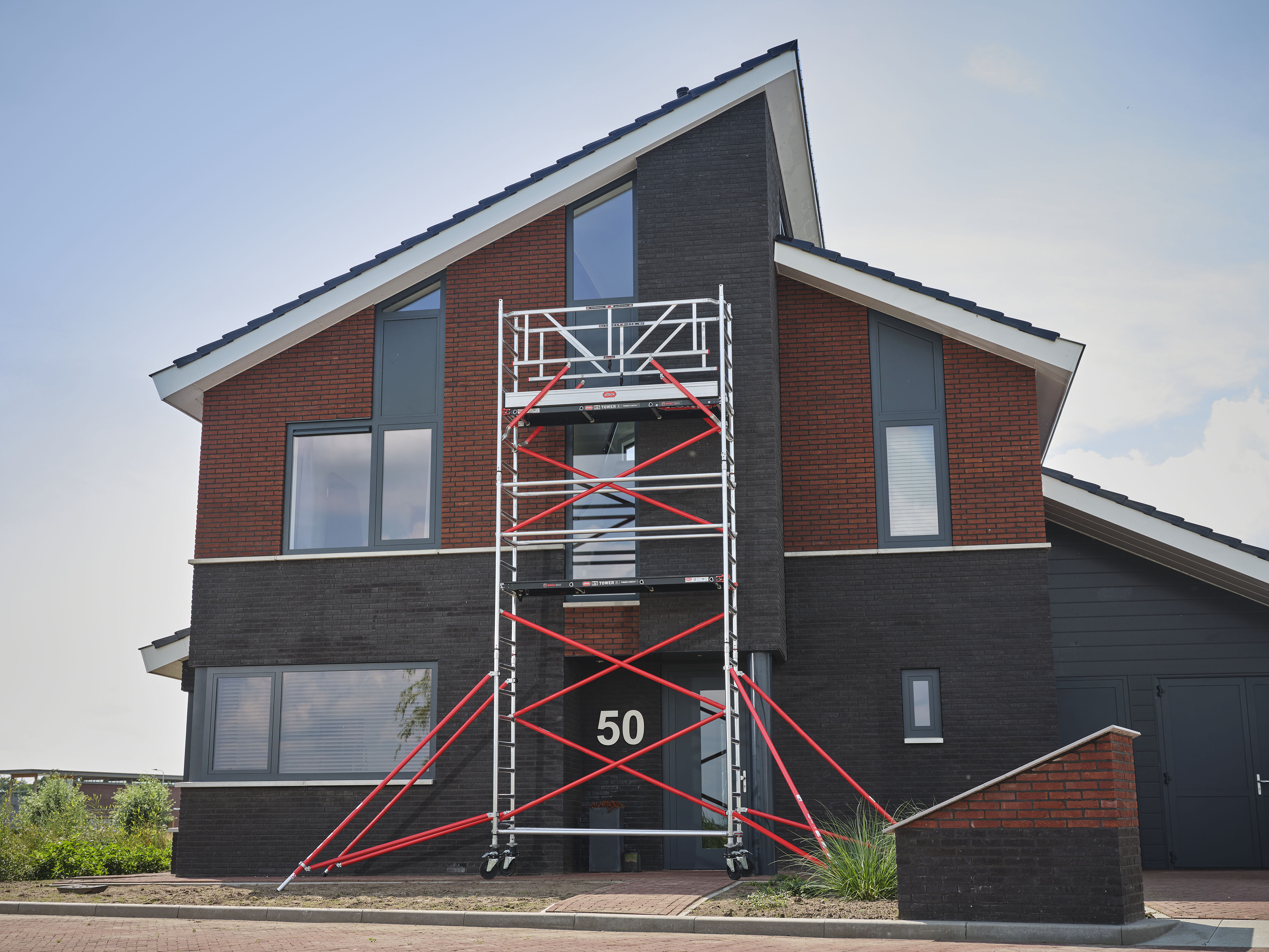 FAHRGERÜST RS TOWER 51 - schmal 0.75 m Fiber-Deck Länge 1,85 m Standhöhehöhe 3,20m