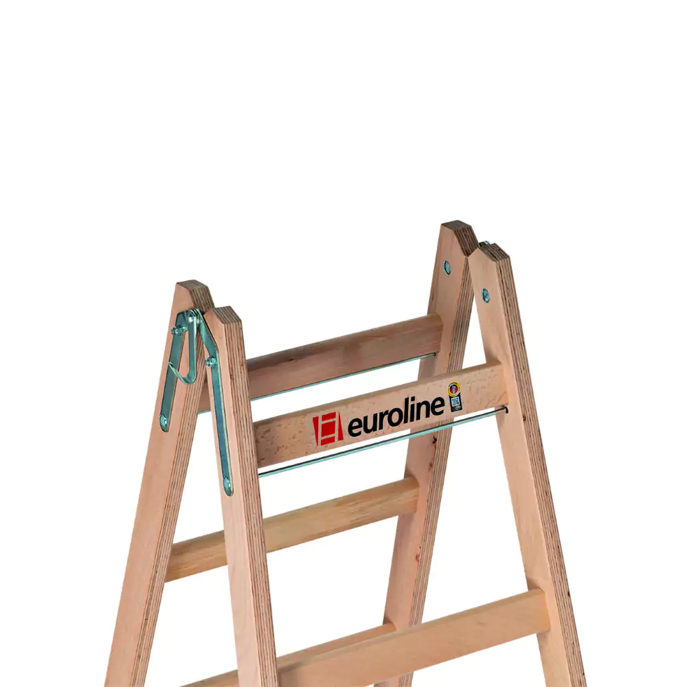Holz-Sprossenstehleiter, 2 x 5 Sprossen