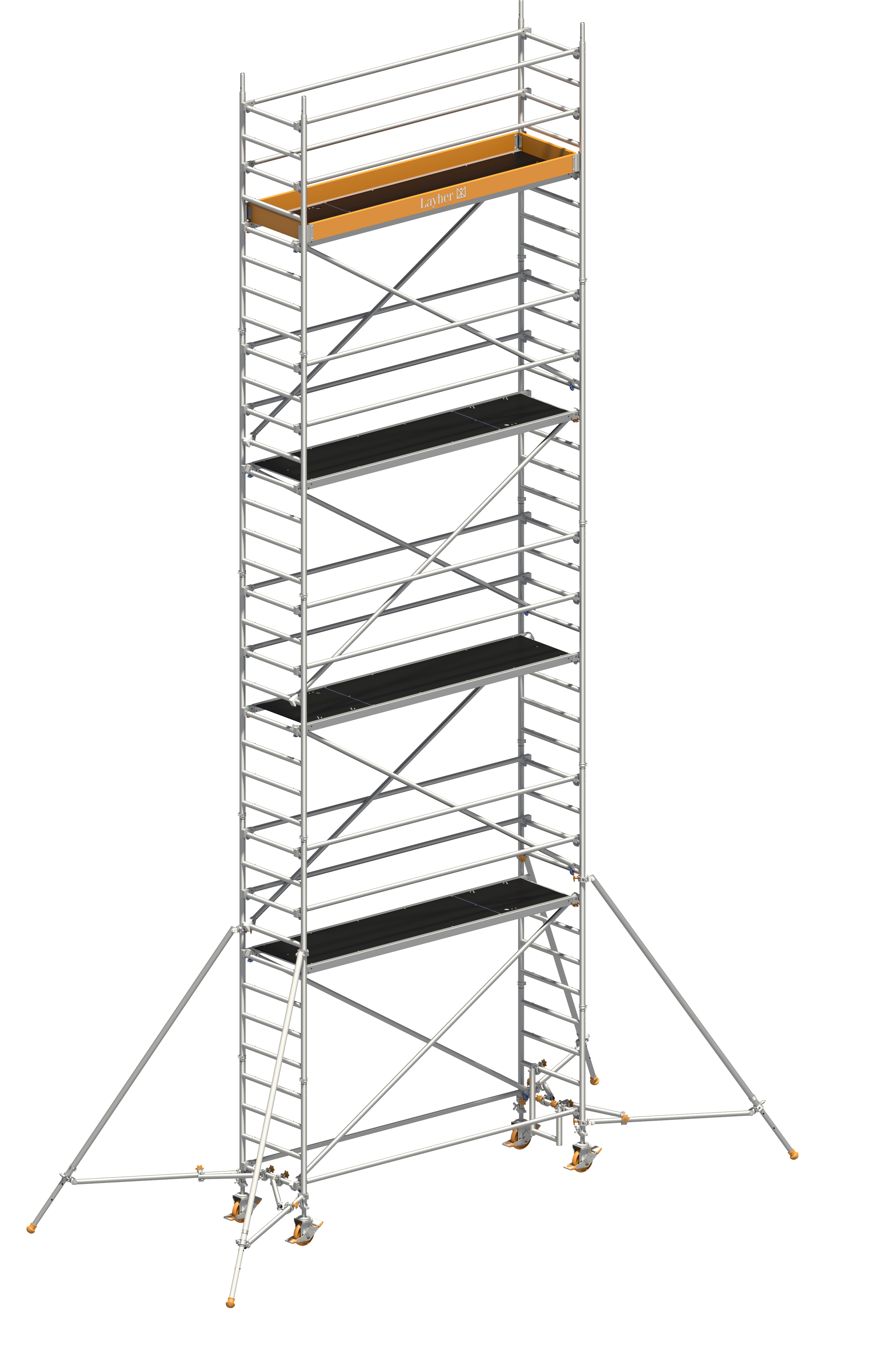 Uni Standard P2 mit Gerüststützen ausziehbar, AH 10,20 m Uni Standard P2, mit Gerüststützen, ausziehbar, Arbeitshöhe 6,20 m
