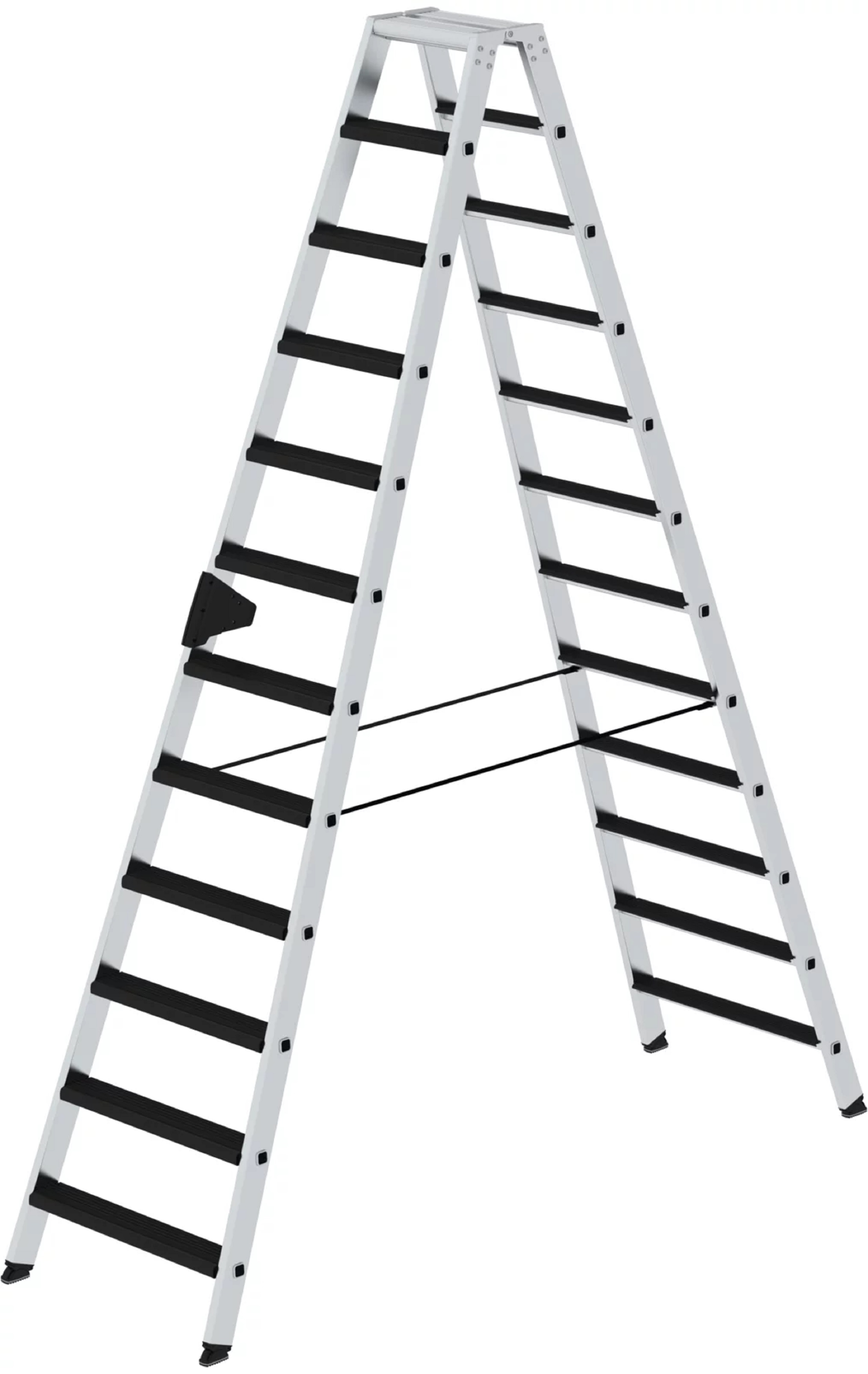 42224 Stufen-Stehleiter beidseitig begehbar mit relax step, 2x8 Stufen