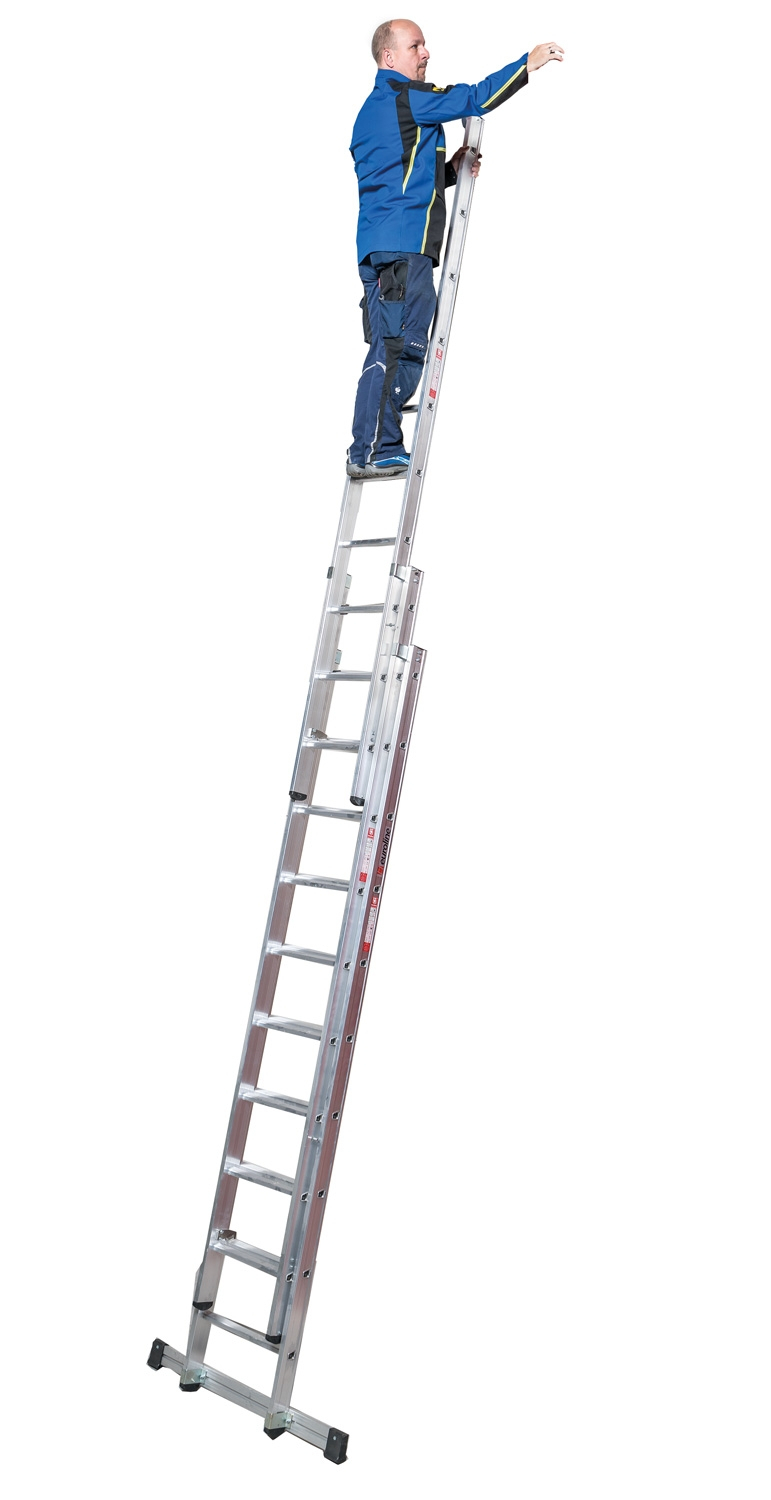 PREMIUM line Alu-Schiebeleiter, 3-teilig, 3 x 8 Sprossen