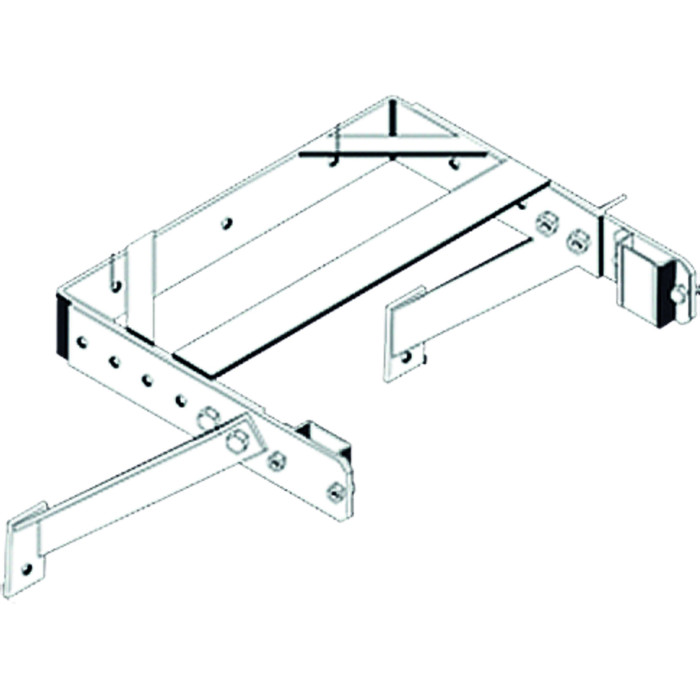 Wandhalter in U-Bügelform verstellbar (Wandabstand 400 - 600 mm), Stahl verzinkt