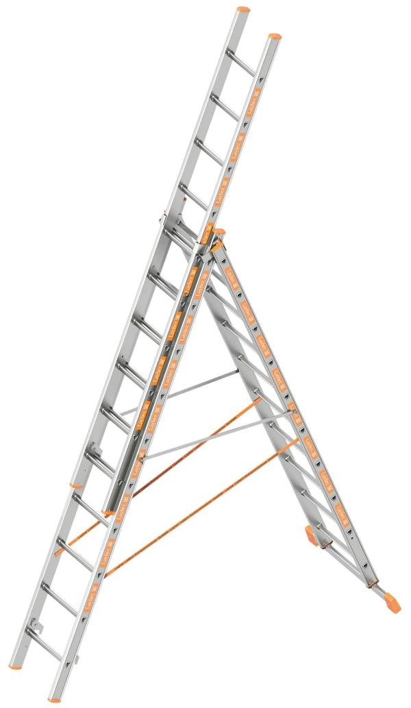 Allzweckleiter TOPIC 3-teilig, 3x6 Sprossen