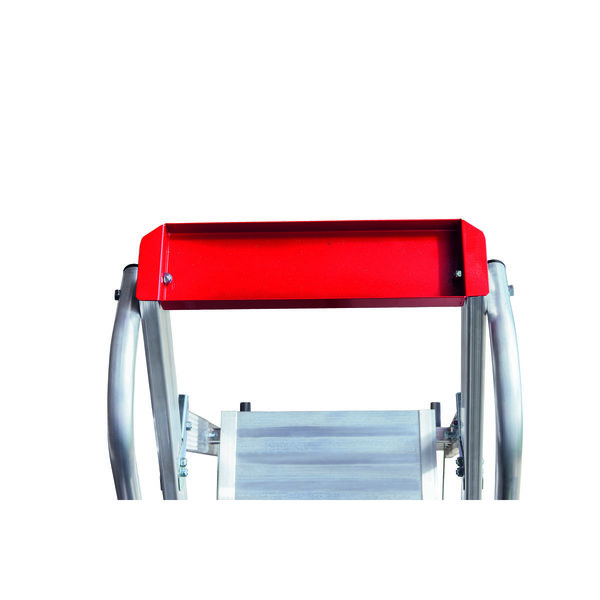 Premium line Alu-Stufenstehleiter mit großer Standplattform, 4 Stufen