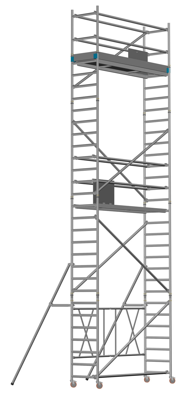 Ernst Klappgerüst Chiemsee 2 light mit Lenkrollen Durchmesser 125mm gebremst 