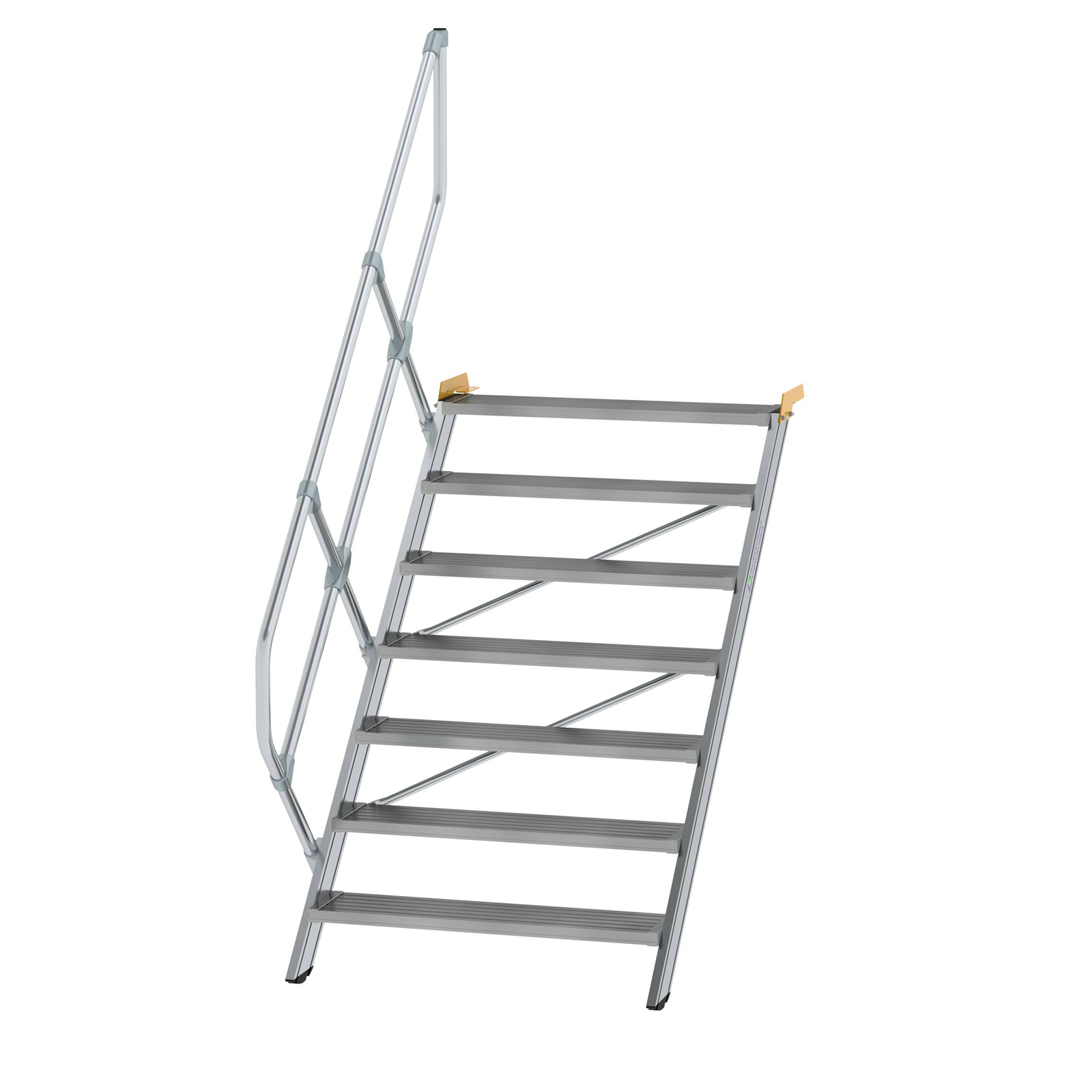 Aluminium-Treppe 45°, Stufenbreite 1000 mm, 7 Stufen